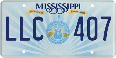 MS license plate LLC407
