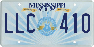 MS license plate LLC410