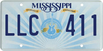 MS license plate LLC411