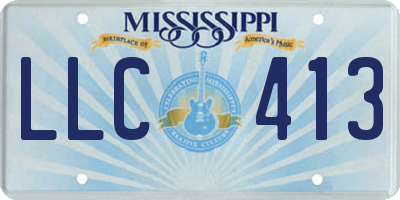 MS license plate LLC413