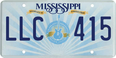 MS license plate LLC415
