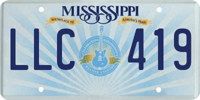 MS license plate LLC419