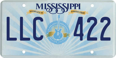 MS license plate LLC422