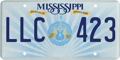 MS license plate LLC423