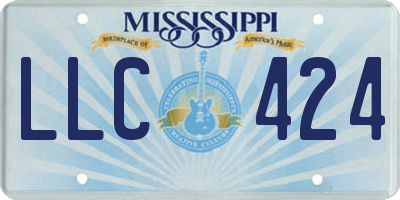 MS license plate LLC424