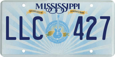 MS license plate LLC427