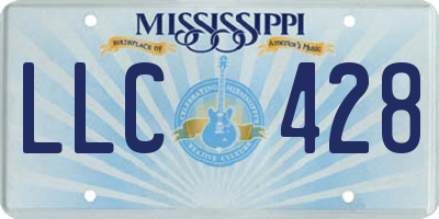 MS license plate LLC428