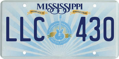MS license plate LLC430
