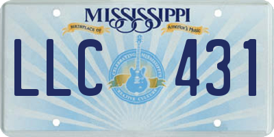 MS license plate LLC431