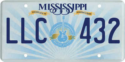 MS license plate LLC432