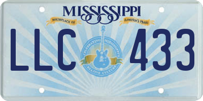 MS license plate LLC433