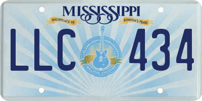 MS license plate LLC434