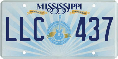 MS license plate LLC437