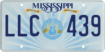 MS license plate LLC439
