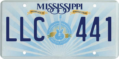 MS license plate LLC441