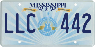 MS license plate LLC442