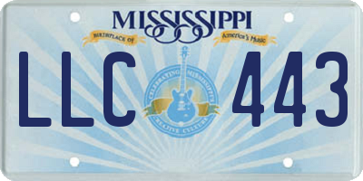 MS license plate LLC443