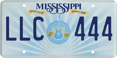 MS license plate LLC444