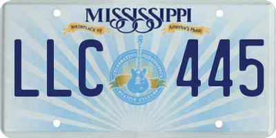 MS license plate LLC445
