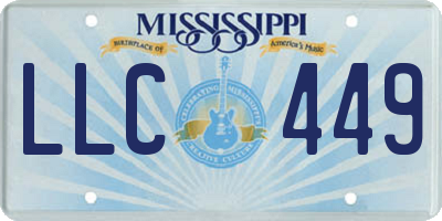 MS license plate LLC449