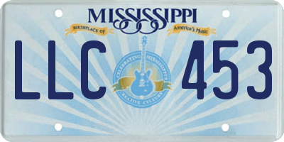 MS license plate LLC453