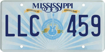 MS license plate LLC459