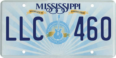 MS license plate LLC460