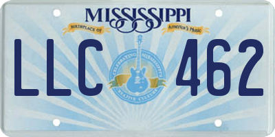 MS license plate LLC462