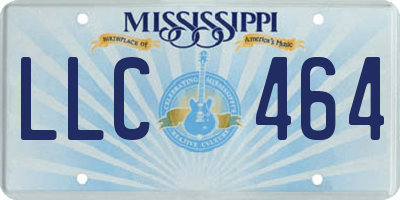 MS license plate LLC464