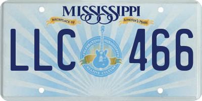 MS license plate LLC466