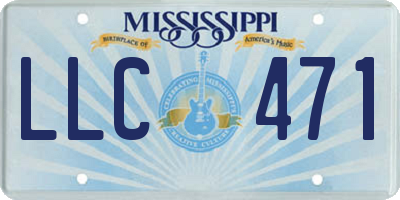 MS license plate LLC471