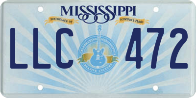 MS license plate LLC472