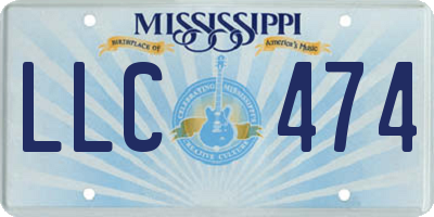 MS license plate LLC474