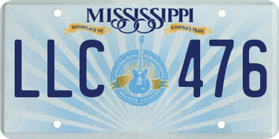 MS license plate LLC476
