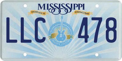 MS license plate LLC478