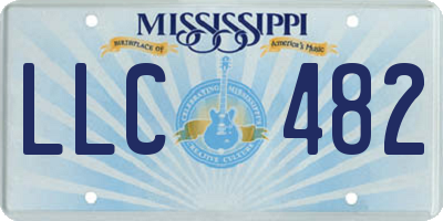 MS license plate LLC482