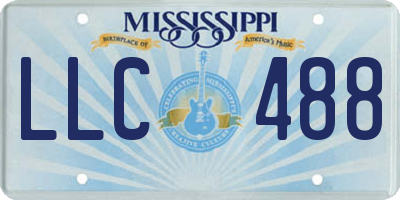 MS license plate LLC488