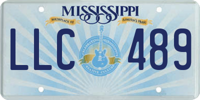 MS license plate LLC489