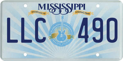 MS license plate LLC490