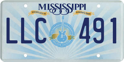 MS license plate LLC491