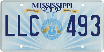 MS license plate LLC493