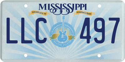 MS license plate LLC497