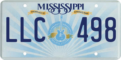 MS license plate LLC498