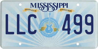 MS license plate LLC499