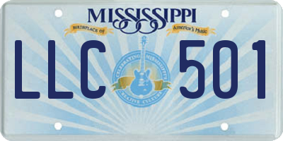 MS license plate LLC501