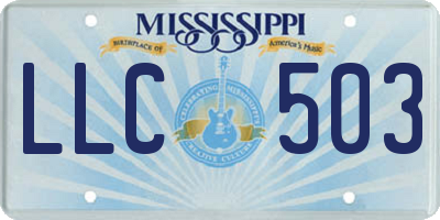 MS license plate LLC503