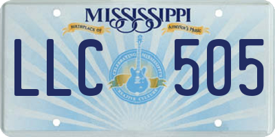 MS license plate LLC505