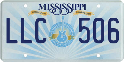 MS license plate LLC506