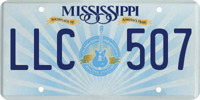 MS license plate LLC507