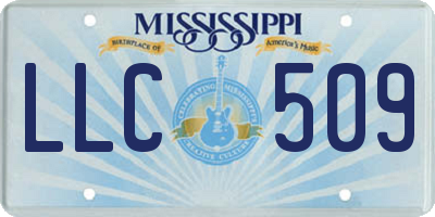 MS license plate LLC509